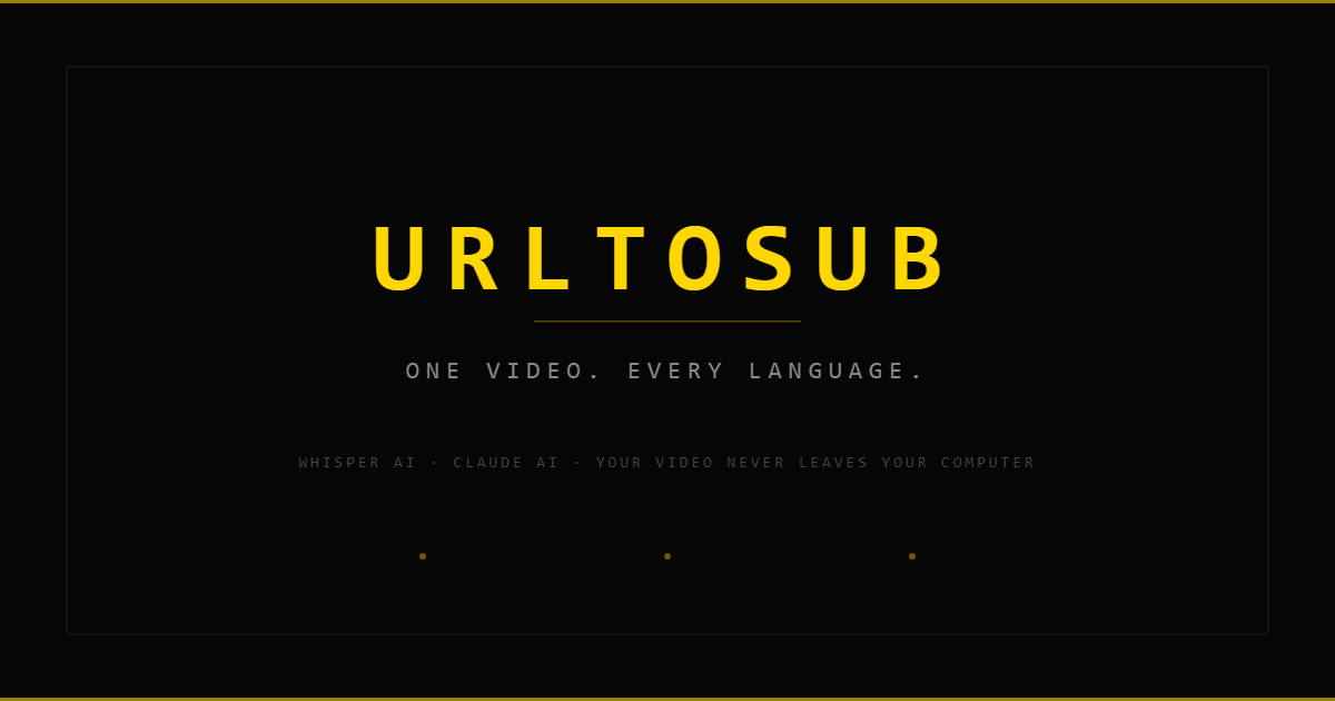 UrlToSub launches browser-based subtitle translation for 50+ languages
